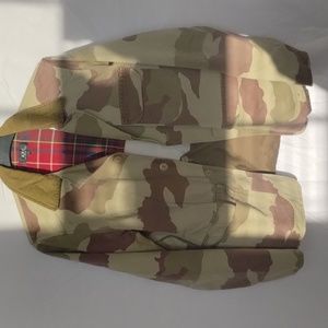 APC Camo Men's Jacket w/corduroy collar, Sz L, NWOT